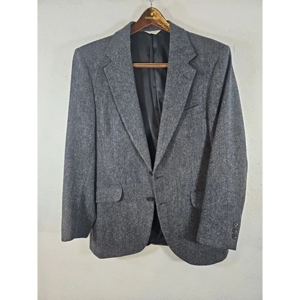 Vintage Hunt Valley Men's‎ 42R Pure Wool Tweed Jacket Coat